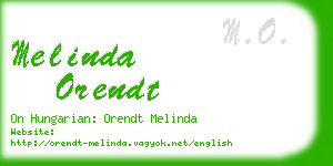 melinda orendt business card